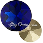 1201 GlitzStone Crystal 27mm Cobalt Blue Cushion Back Round Rhinestones Single Piece