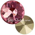 1201 GlitzStone Crystal 27mm Light Rose Pink Cushion Back Round Rhinestones Single Piece