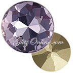 1201 GlitzStone Crystal 27mm Violet Purple Cushion Back Round Rhinestones Single Piece