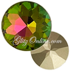 1201 GlitzStone Crystal 27mm Vetrial Medium Rainbow Cushion Back Round Rhinestones Single Piece