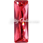 416 Glitzstone Light Siam Red Pointed Back Baguette