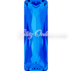 416 Glitzstone Sapphire Blue Pointed Back Baguette