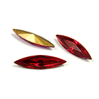 4200/2 Swarovski Crystal Light Siam Red Navette Rhinestones 15x4mm 1 Dozen