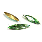 4200/2 Swarovski Crystal Peridot Green Navette Rhinestones 15x4mm 1 Dozen