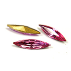 4200/2 Swarovski Crystal Rose Pink Navette Rhinestones 15x4mm 1 Dozen