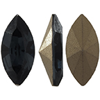 4200/2 Swarovski Crystal Jet Black Navette Rhinestones 15x7mm 12 Dozen Factory Pack