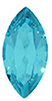 4200/2 Swarovski Crystal Indicolite Blue Navette Rhinestones 8x4mm 1 Dozen