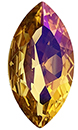 4227 Swarovski Crystal Brandy Yellow Navette Rhinestones 32x17mm