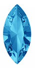 4231 Swarovski Crystal Blue Zircon 10x5 Navette Rhinestones 1 Dozen