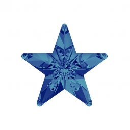 4745 Swarovski Crystal Bermuda Blue Rhinestone Stars (1 Dozen) 10mm
