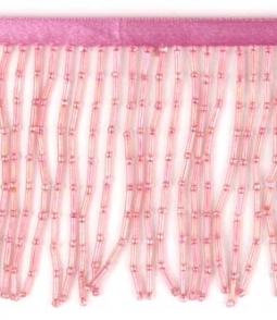 Light Pink 2 Inch Beaded Fringe 10 Yard Bolt