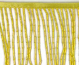 Yellow 2 Inch Beaded Fringe 10 Yard Bolt