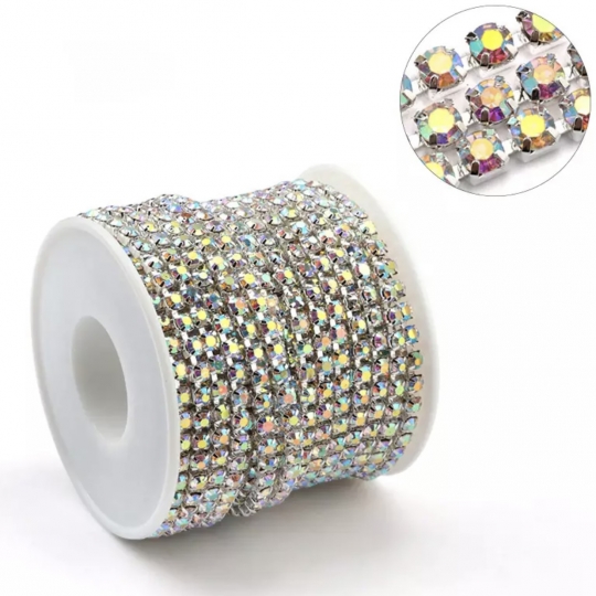 16ss Crystal AB Rhinestone Chain (set 