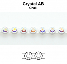 Swarovski Crystal AB 9ss Rhinestones In White Plastic Banding