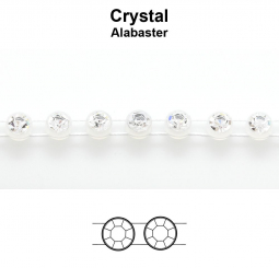 Swarovski Crystal Rhinestone Chain 9ss In Clear Plastic Banding