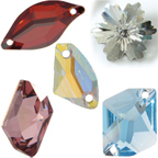 Glitzstone Crystal Cosmic, Snowflake, & Leaf Sew-On & Pointed Back Rhinestones