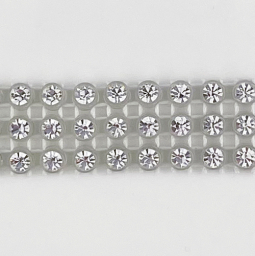 Swarovski Crystal Triple-Row Rhinestones 12ss In Clear Plastic Banding