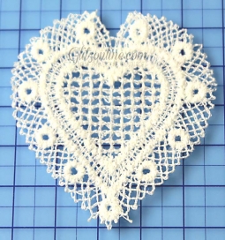 3026 Venice Lace 2" Heart Applique