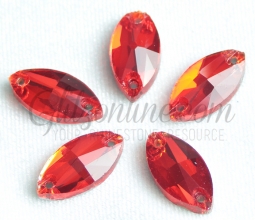 313 Glitzstone Light Siam Red Navette Sew On Rhinestones