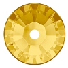 3128 Swarovski Crystal Light Topaz Yellow 4mm Lochrosen Sew-On Flatback 6 Dozen Rhinestones