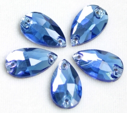 3230 Glitzstone Light Sapphire Pear Sew On Rhinestones