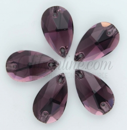 3230 Glitzstone Amethyst Pear Sew On Rhinestones