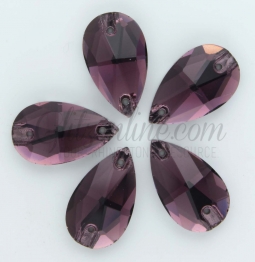 3230 Glitzstone Amethyst Pear Sew On Rhinestones