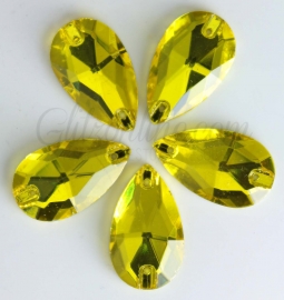 312 Glitzstone Citrine Yellow Pear Sew On Rhinestones