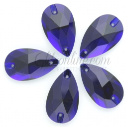 312 Glitzstone Cobalt Blue Pear Sew On Rhinestones