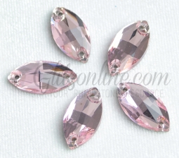 313 Glitzstone Light Rose Pink Navette Sew On Rhinestones