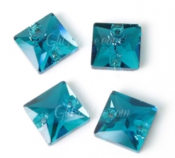 314 Glitzstone Blue Zircon Sew On Square Rhinestones