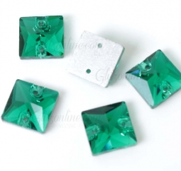 314 Glitzstone Green Zircon Sew On Square Rhinestones