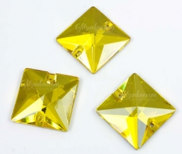 314 Glitzstone Citrine Yellow Sew On Square Rhinestones