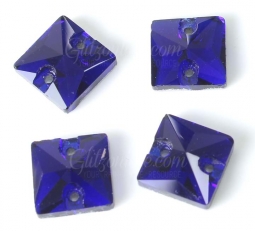 314 Glitzstone Cobalt Blue Sew On Square Rhinestones