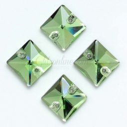 314 Glitzstone Peridot Green Square Sew On Rhinestones