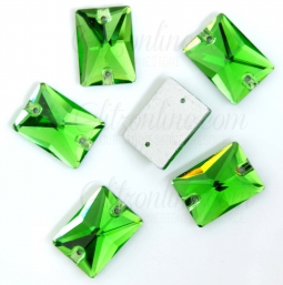 315 Glitzstone Peridot Green Sew On Rectangle Rhinestones