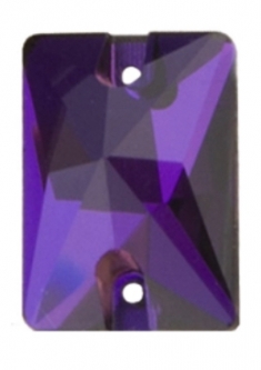 315 Glitzstone Purple Sew On Rectangle Rhinestone 18x25