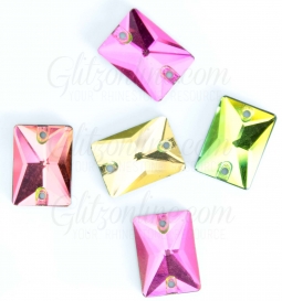 315 Glitzstone Vetrial Rainbow Sew On Rectangle Rhinestones