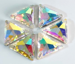 317 Glitzstone Crystal AB Sew On Triangle Rhinestones