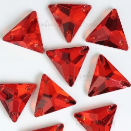 317 Glitzstone Light Siam Red Sew On Triangle Rhinestones