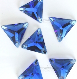 317 Glitzstone Sapphire Sew On Triangle Rhinestones