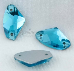 321 Glitzstone Aqua Crystal Sew On Galactic Rhinestones