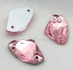 321 Glitzstone Light Rose Pink Crystal Sew On Galactic Rhinestones