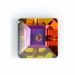 3400 Swarovski Crystal Effect Colors 6mm Corona Square Sew On Rhinestones