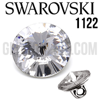 1122 Swarovski Crystal 18mm Rivoli Rhinestone Shank Button