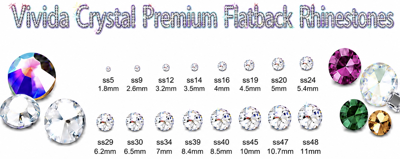 Vivida Crystal Premium Flatback Rhinestones