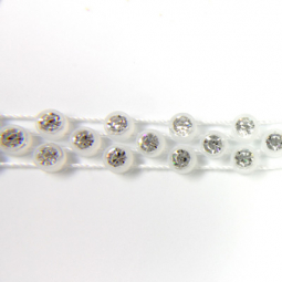 Preciosa Crystal SS13 Triple Row Clear Plastic Banding