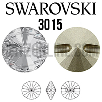 3015 Swarovski Crystal 10mm Rivoli Rhinestone Sew-Thru Button