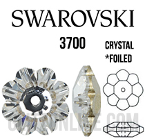 3700 Swarovski Crystal 6mm Marguerite Sew-on Rhinestones 6 Pieces