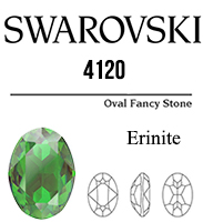 4120 Swarovski Crystal Erinite 18x13mm Oval Fancy Rhinestones 1 Piece